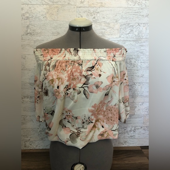 NWT Rachel Zoe Floral Off The Shoulder Blouse - Picture 6 of 8